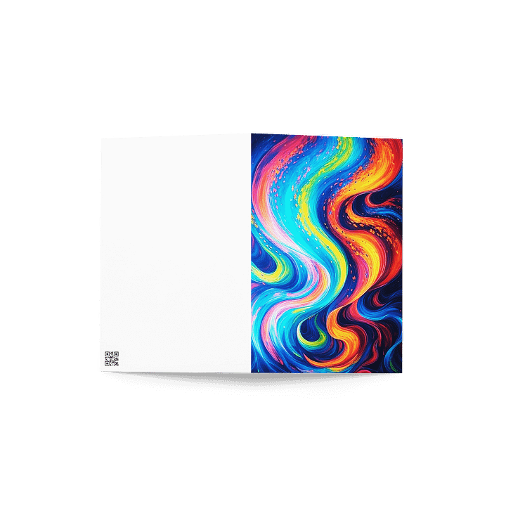 Greeting Card Modern Art Vibrant Abstract Swirling Colors product image (2)
