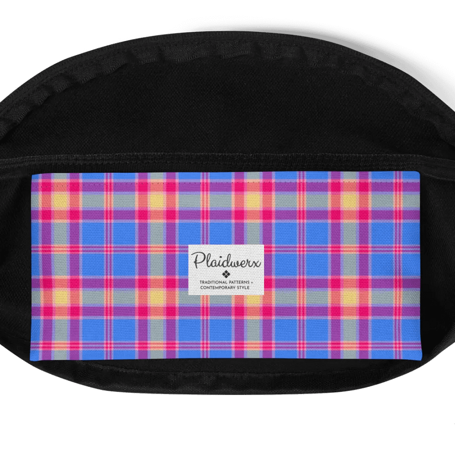 Bright Blue, Hot Pink, and Yellow Plaid Fanny Pack product image (6)
