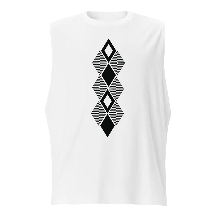 Black and white triangle design Muscle Tank product image (1)