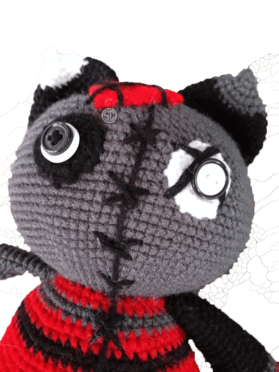 Crochet Large VooDoo Kitty 🐑 product image (2)
