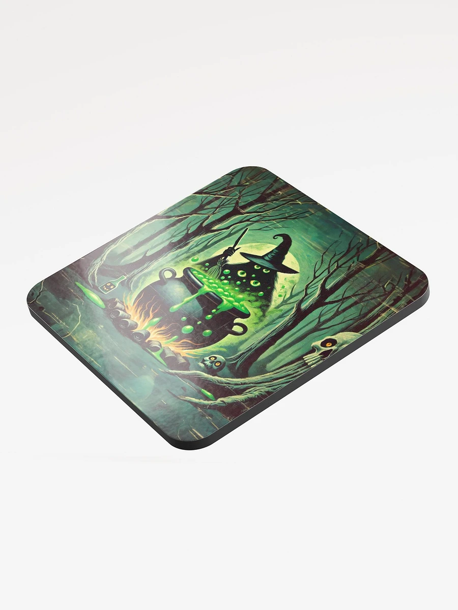 Cauldron Monster Stirring Witch's Brew Cork Coaster product image (3)