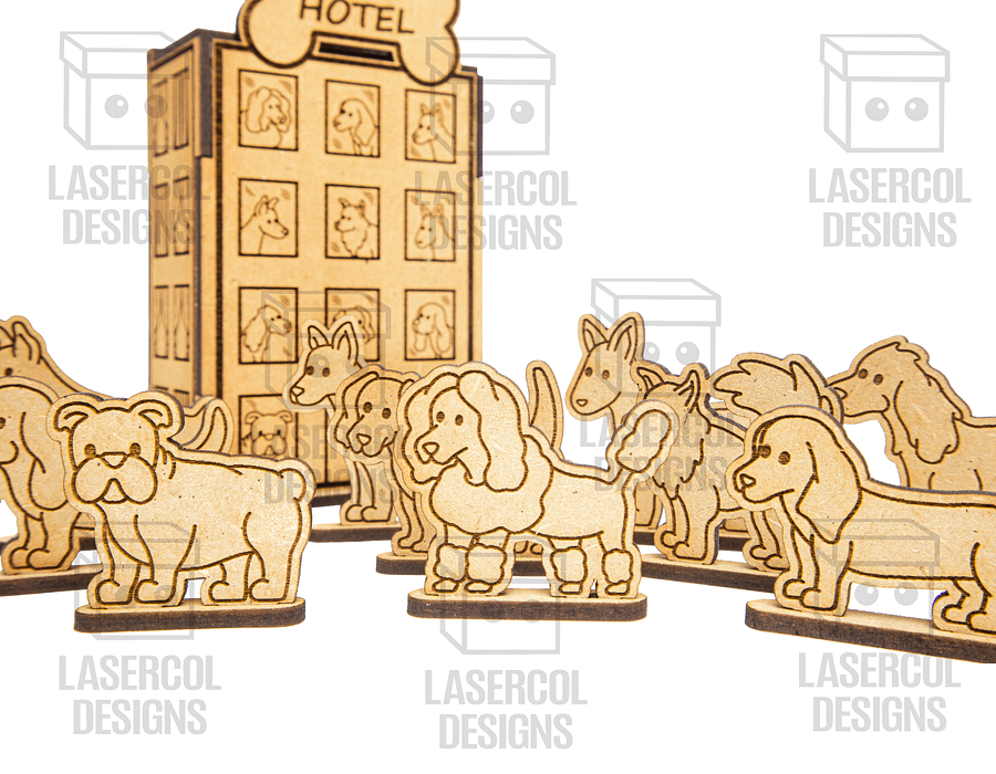 Dog Hotel Box Paint Kit DIY Cut Outs - Laser Cut Files product image (6)