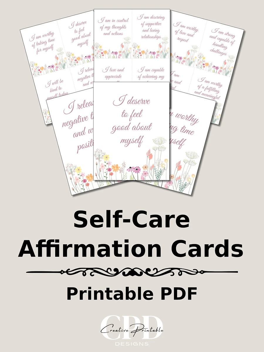 Printable Self Care Affirmation Cards product image (1)