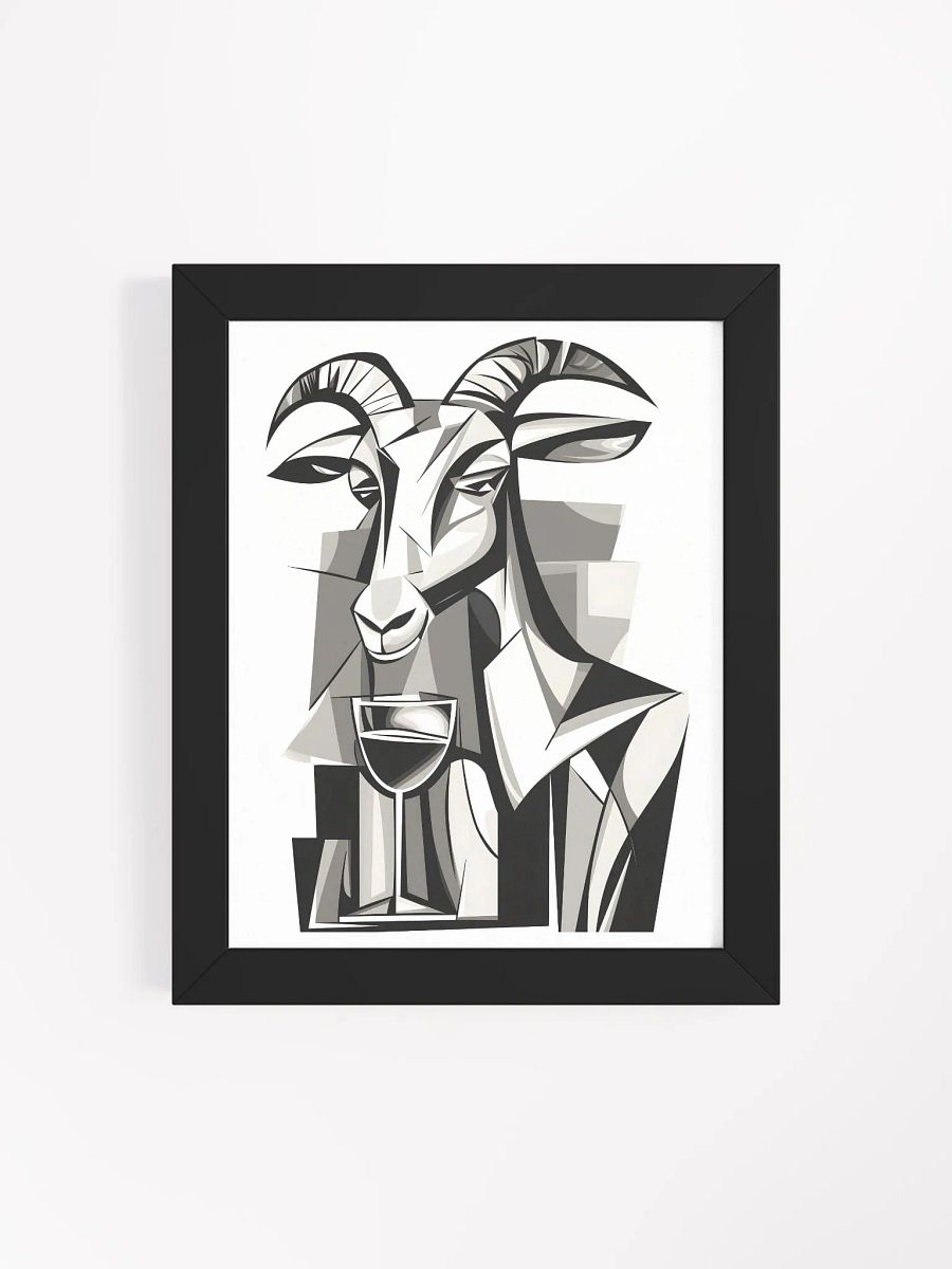 Goat & Wine Glass Framed Poster product image (4)