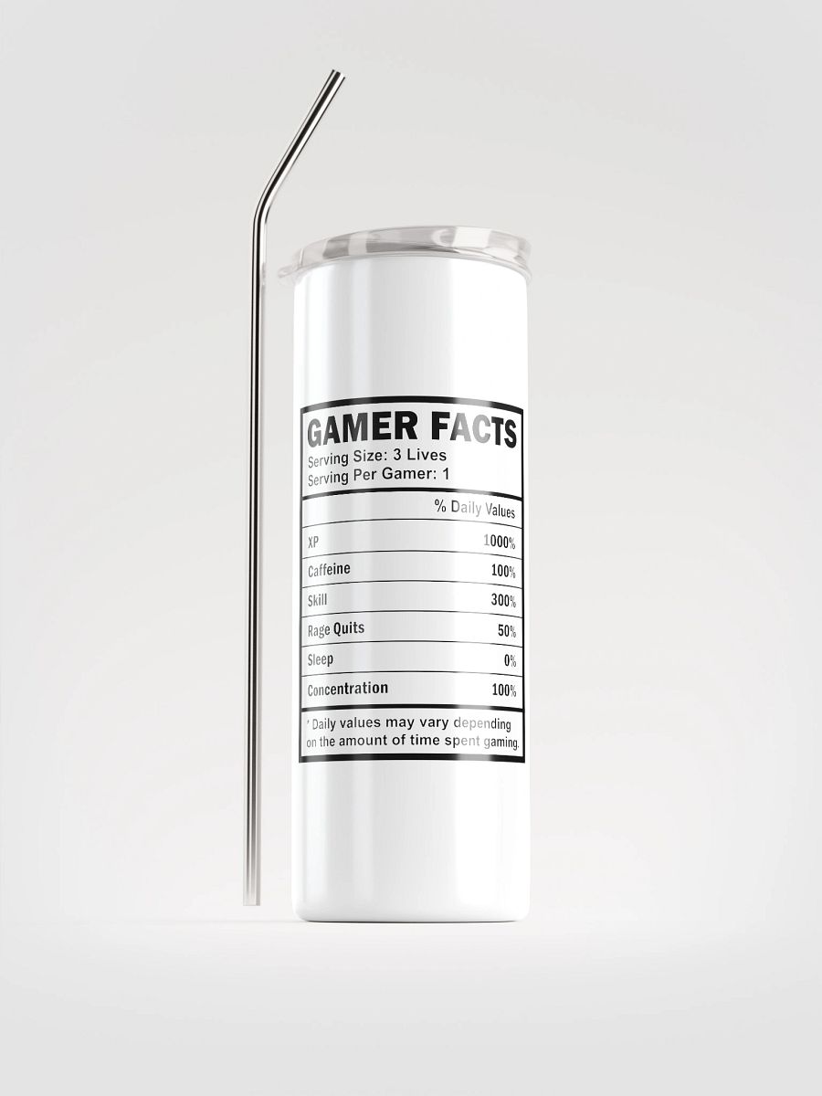 Gamer Facts 20 oz Stainless Steel Tumbler product image (1)