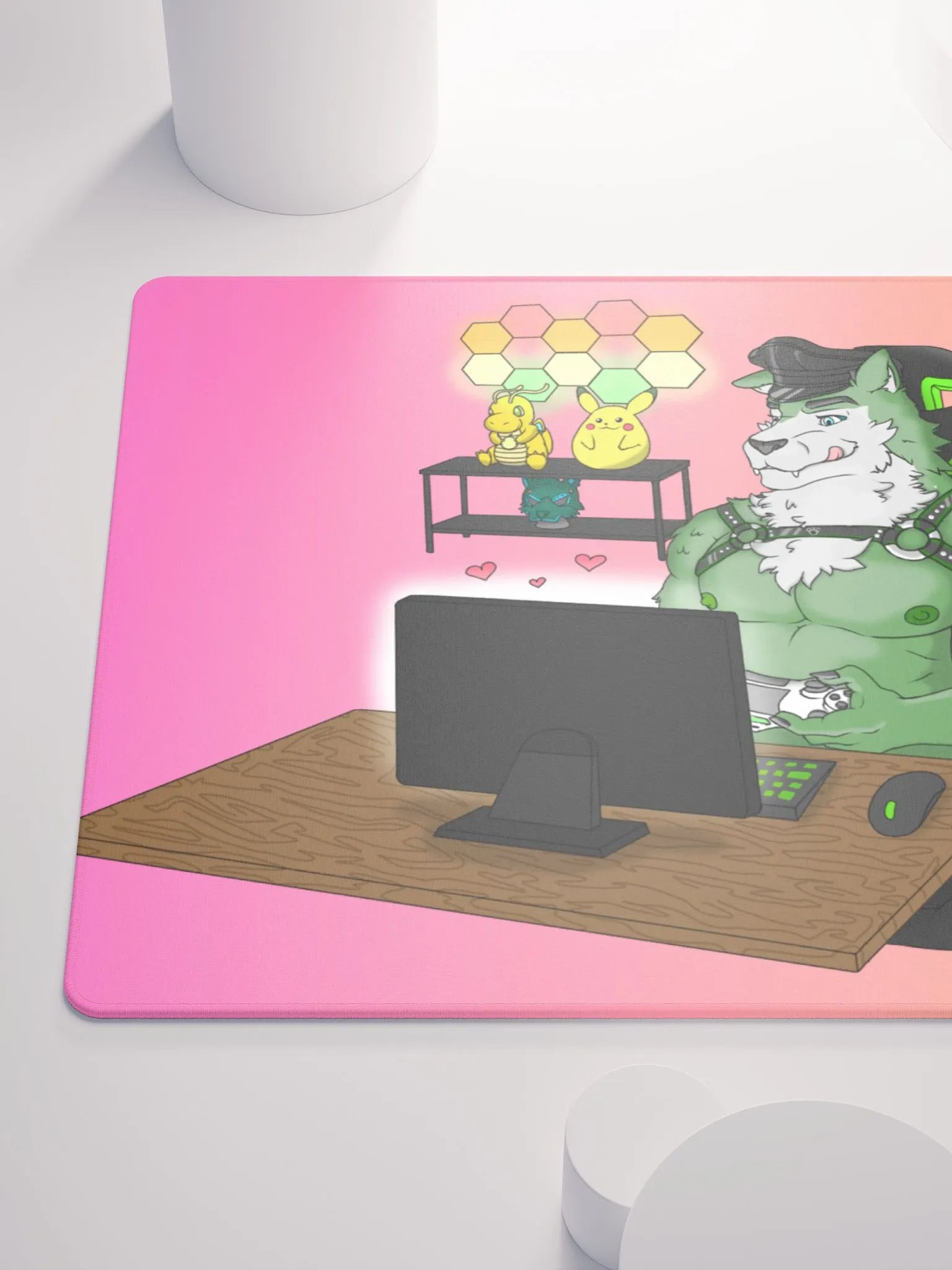Cozy Wolf Dad Gaming Mouse Pad (Sunrise / Left) product image (10)