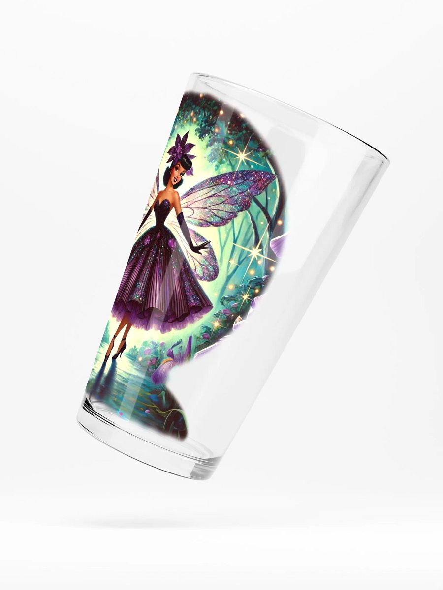 Enchanted Purple Iris Fairy 16 oz Glass - Fairytale Glassware product image (5)