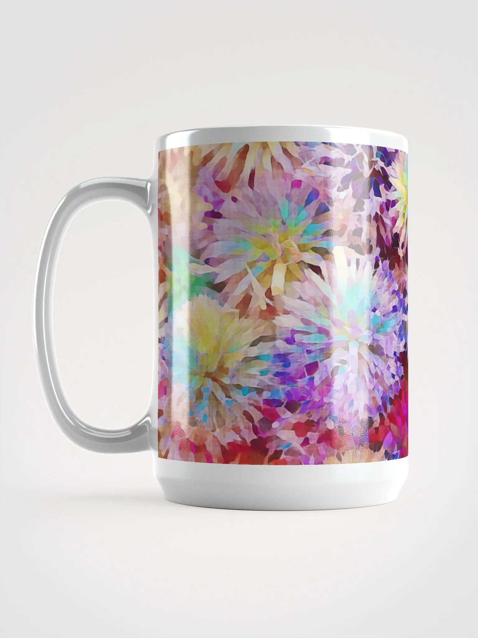 Abstract Graphic | White Coffee Mug | Globe Thistle Floral product image (1)