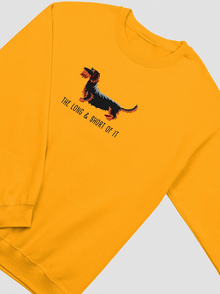 The Long & Short of It Sweatshirt (Embroidered) of a Wirehaired Dachshund(Black & Tan) product image (12)