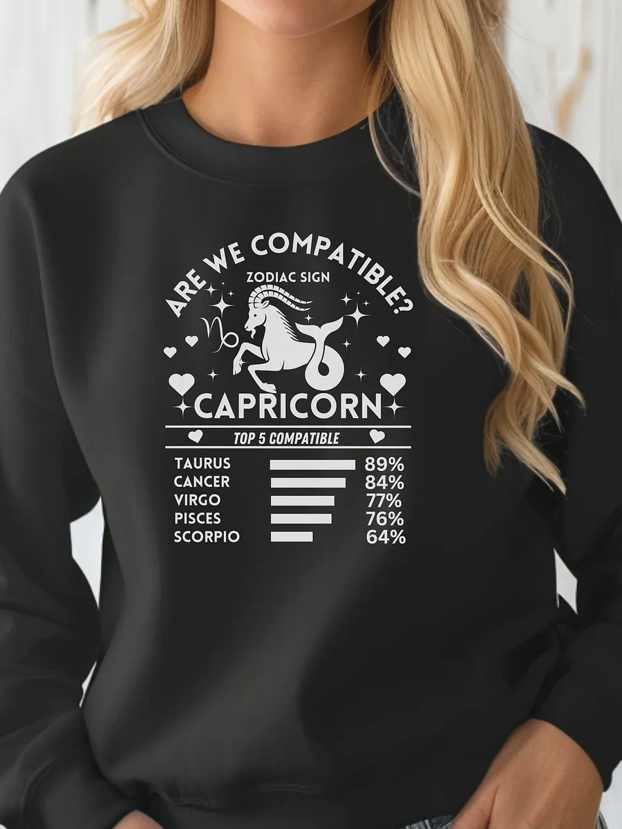 Capricorn Zodiac Sign Romantic Compatibility - Lane Seven Premium Crewneck Sweatshirt product image (1)