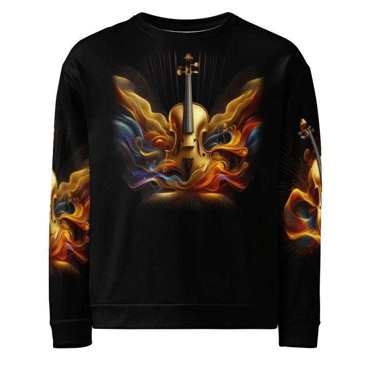 Golden Violin Musical Instrument - All-Over Unisex Sweatshirt #17 product image (1)