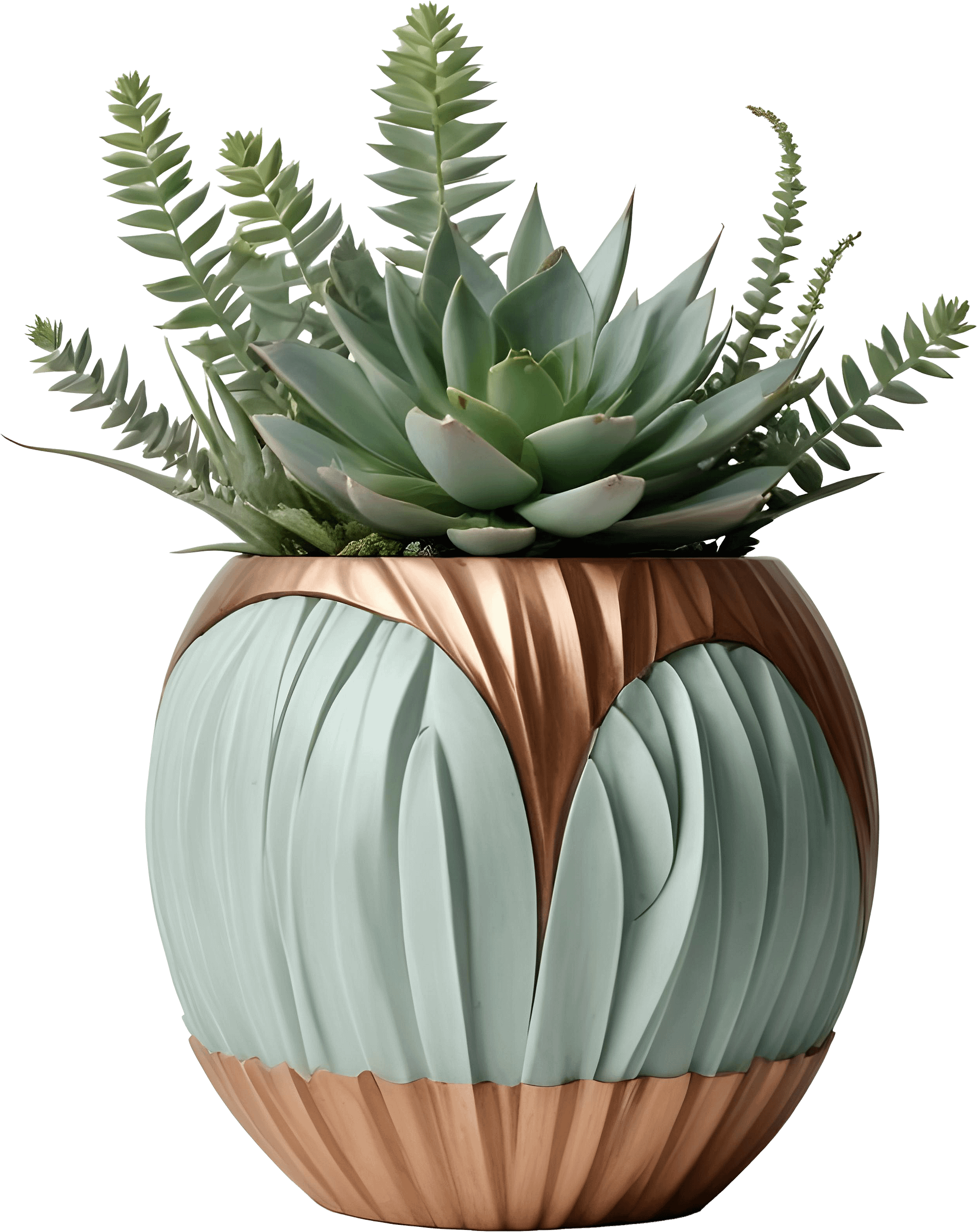 Art Deco Succulent Vase – Gatsby Grace PNG product image (1)