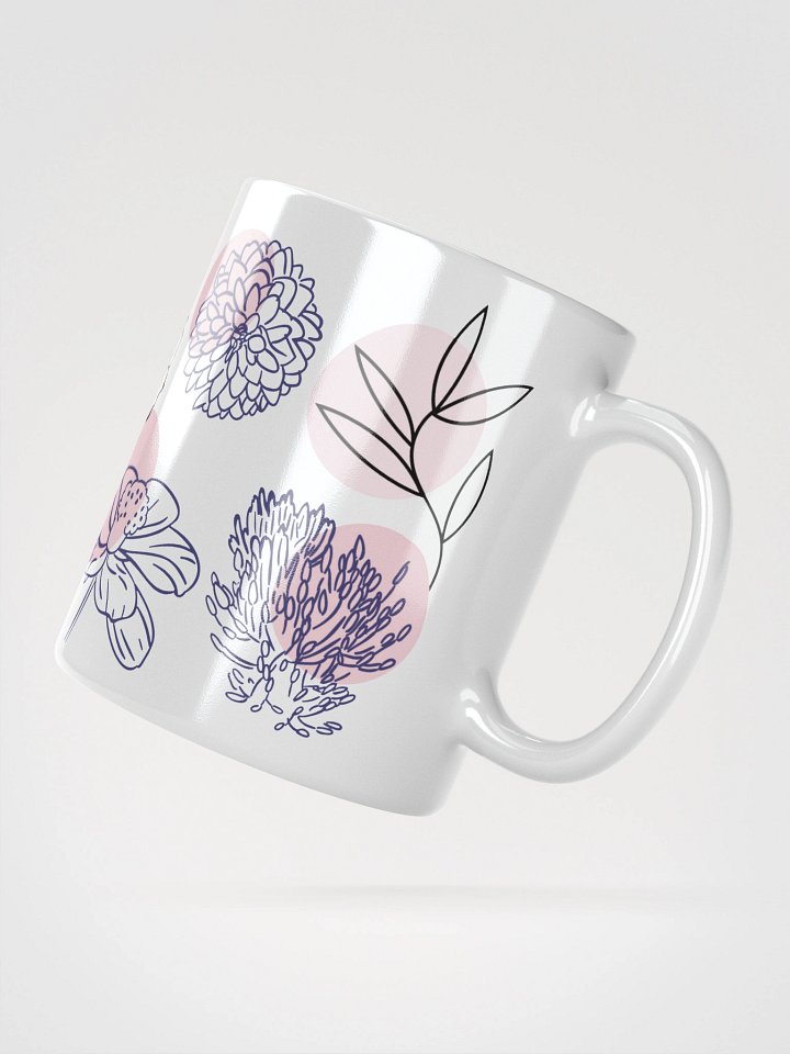 Mug Blanc - Eclosion Fondue - Cadeau Floral Stylisé product image (2)