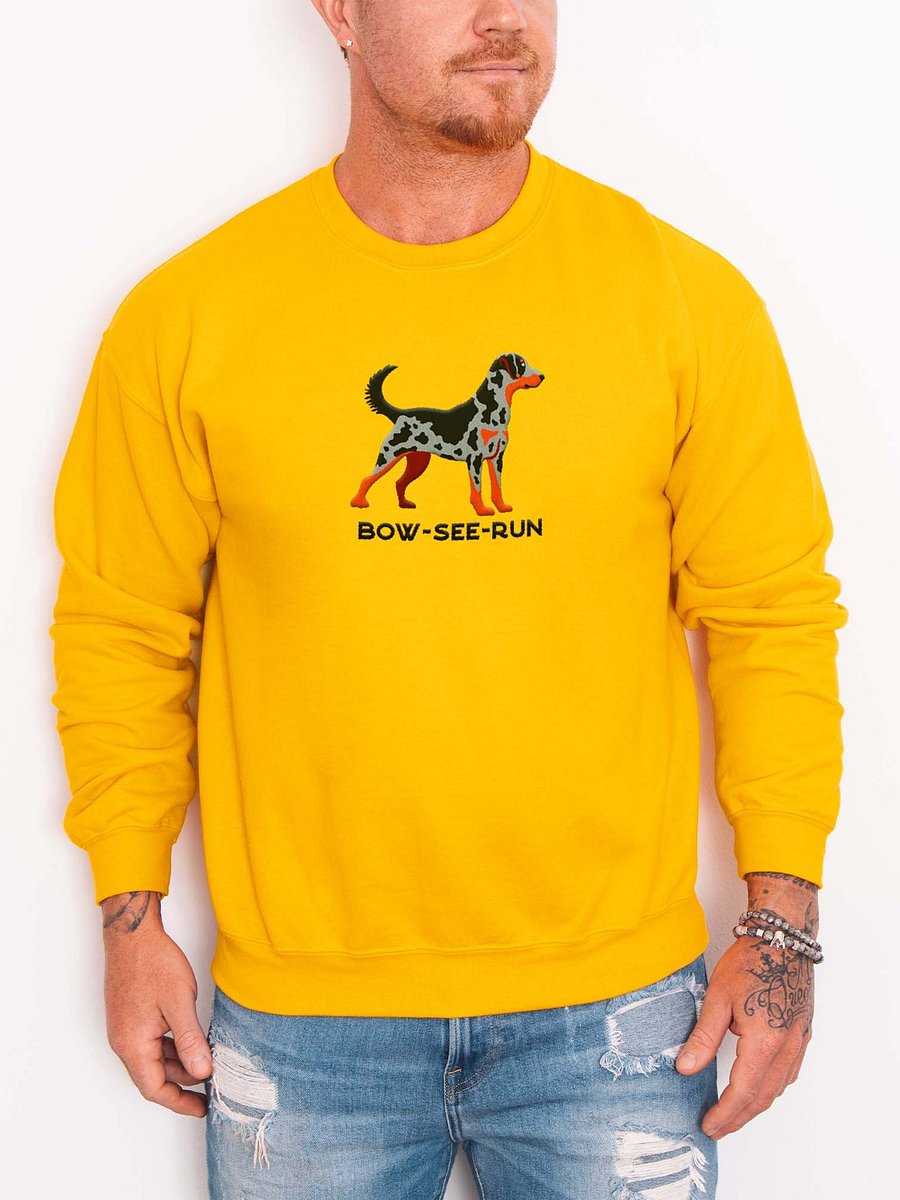 Bow-See-Run Sweatshirt (Embroidered) of a Beauceron(Harlequin) product image (2)