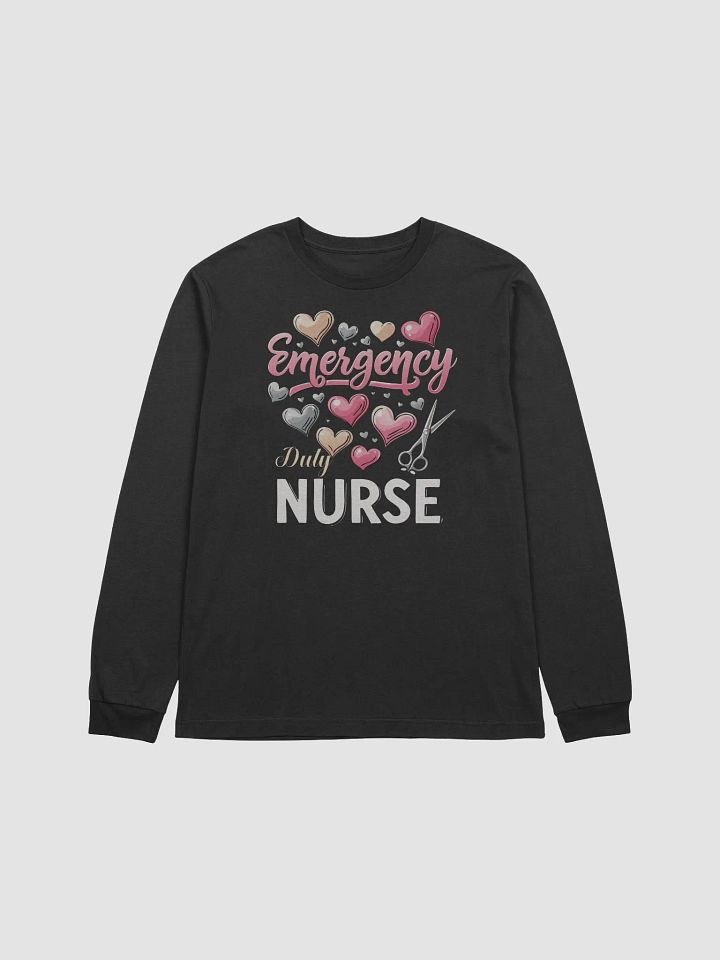 Valentines Emergency Duty Nurse Long Sleeve Tee product image (1)