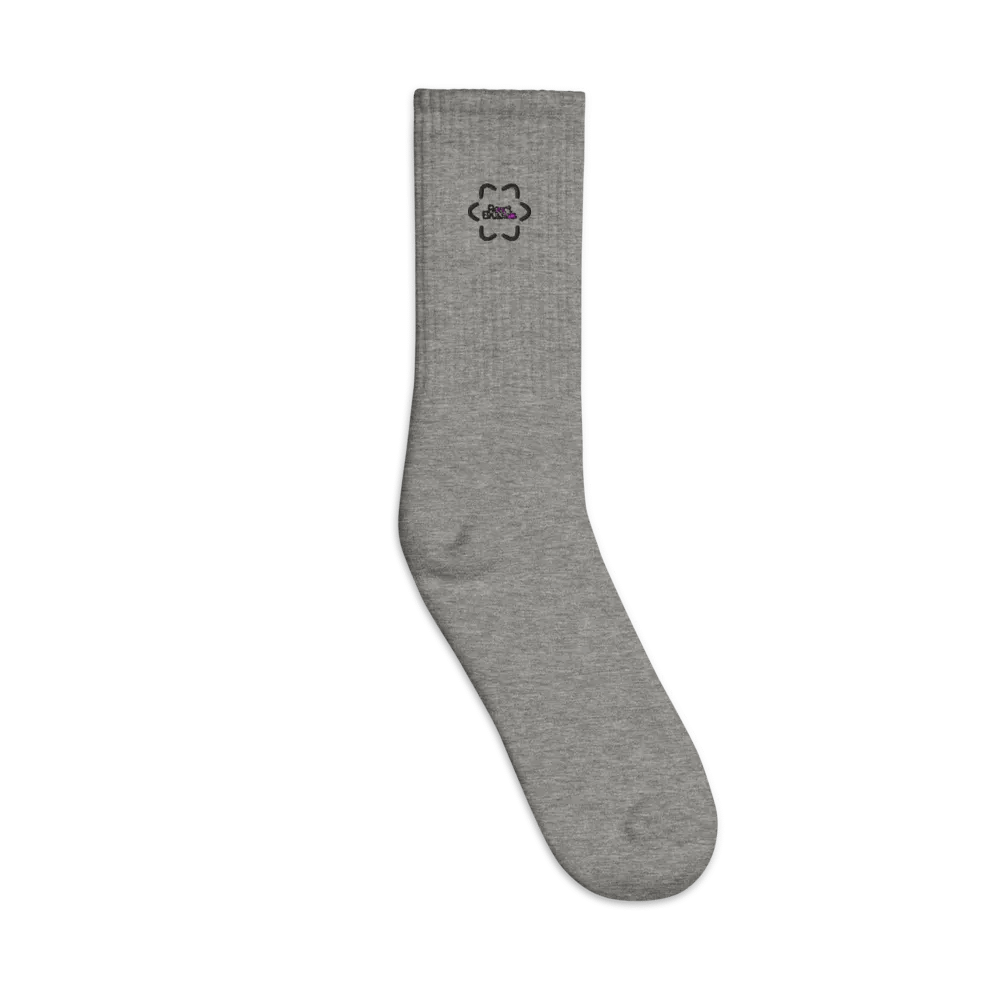 RB Embroidered Socks in Gray product image (2)