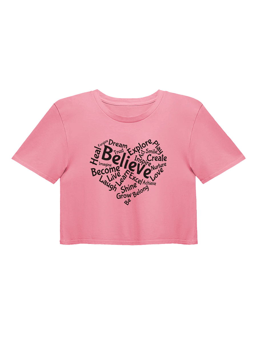Motivational Heart Word Cloud Crop Top - Color product image (15)