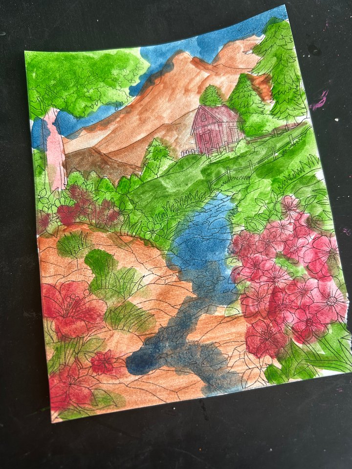 Mini landscape and flower watercolor kit product image (2)