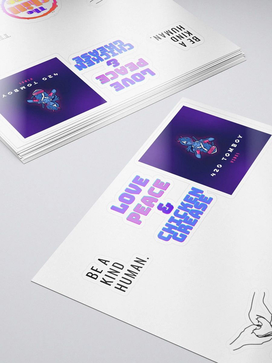 Love Peace Chicken Grease Stickers product image (5)