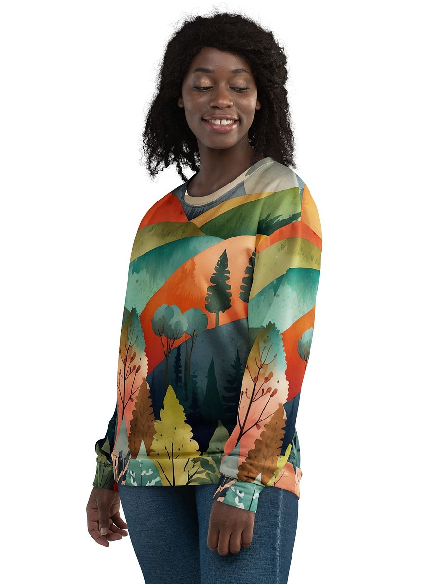 Nature Landscape All-Over Print Recycled Unisex Sweatshirt product image (8)
