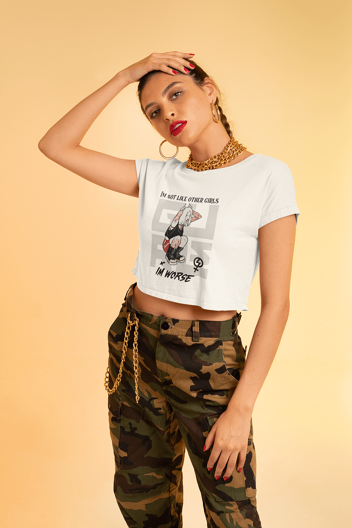 Im Not Like Other Girls Womans Crop Top-Punk Paula product image (1)