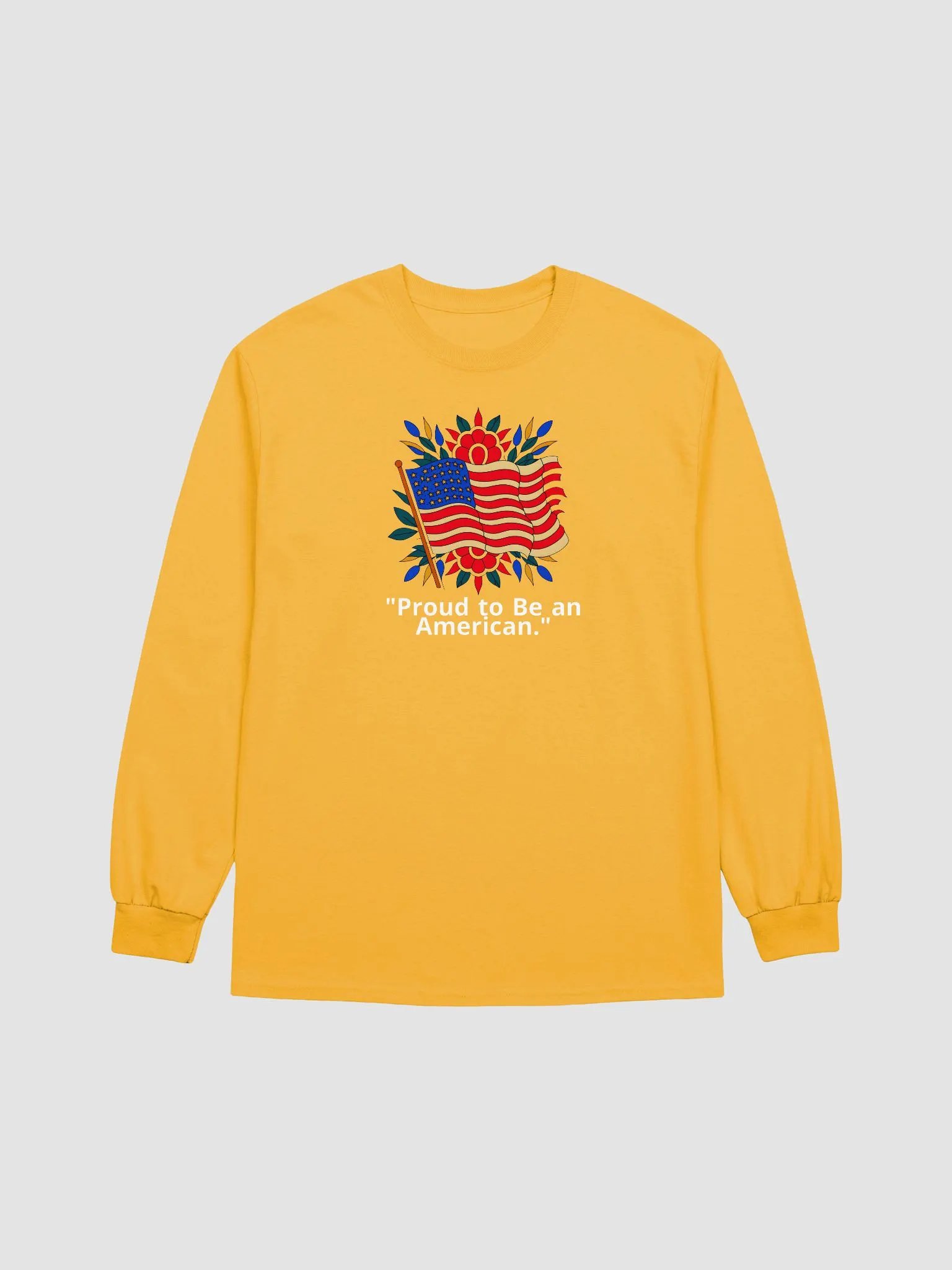 Patriotic Floral Wave Long Sleeve Tee product image (6)