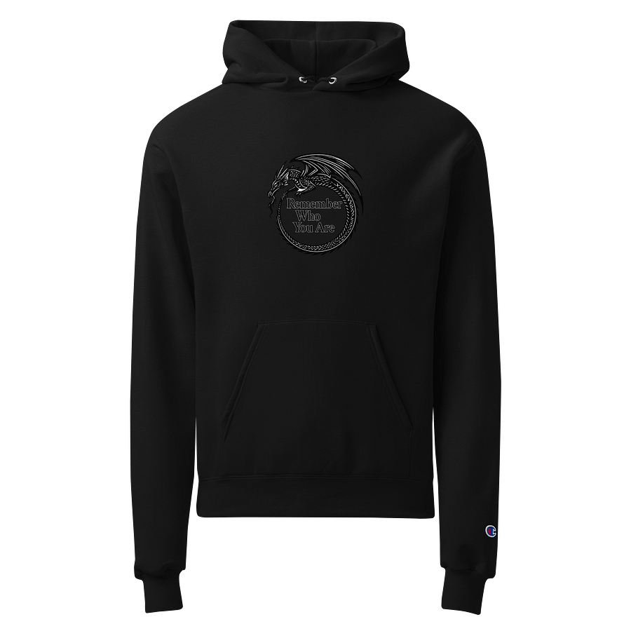 ⚫ Black Dragon Hoodie – “Remember Who You Are” (Champion Edition) product image (1)