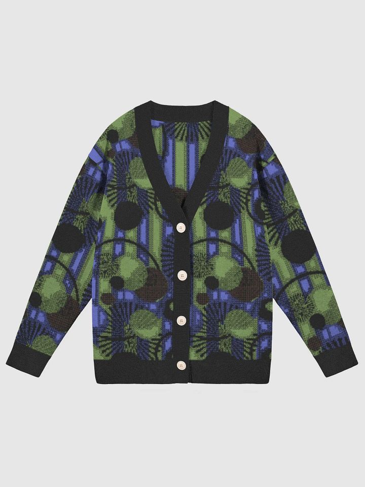 Blue Green Stripes and Dots Cardigan product image (3)