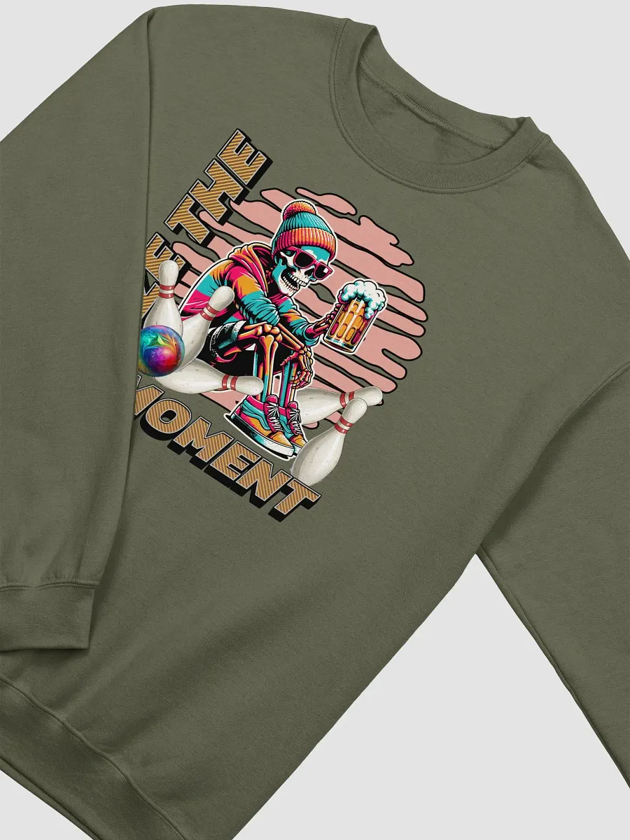 Seize The Moment Skeleton Beer Bowling Air-Spun Classic Crewneck product image (12)