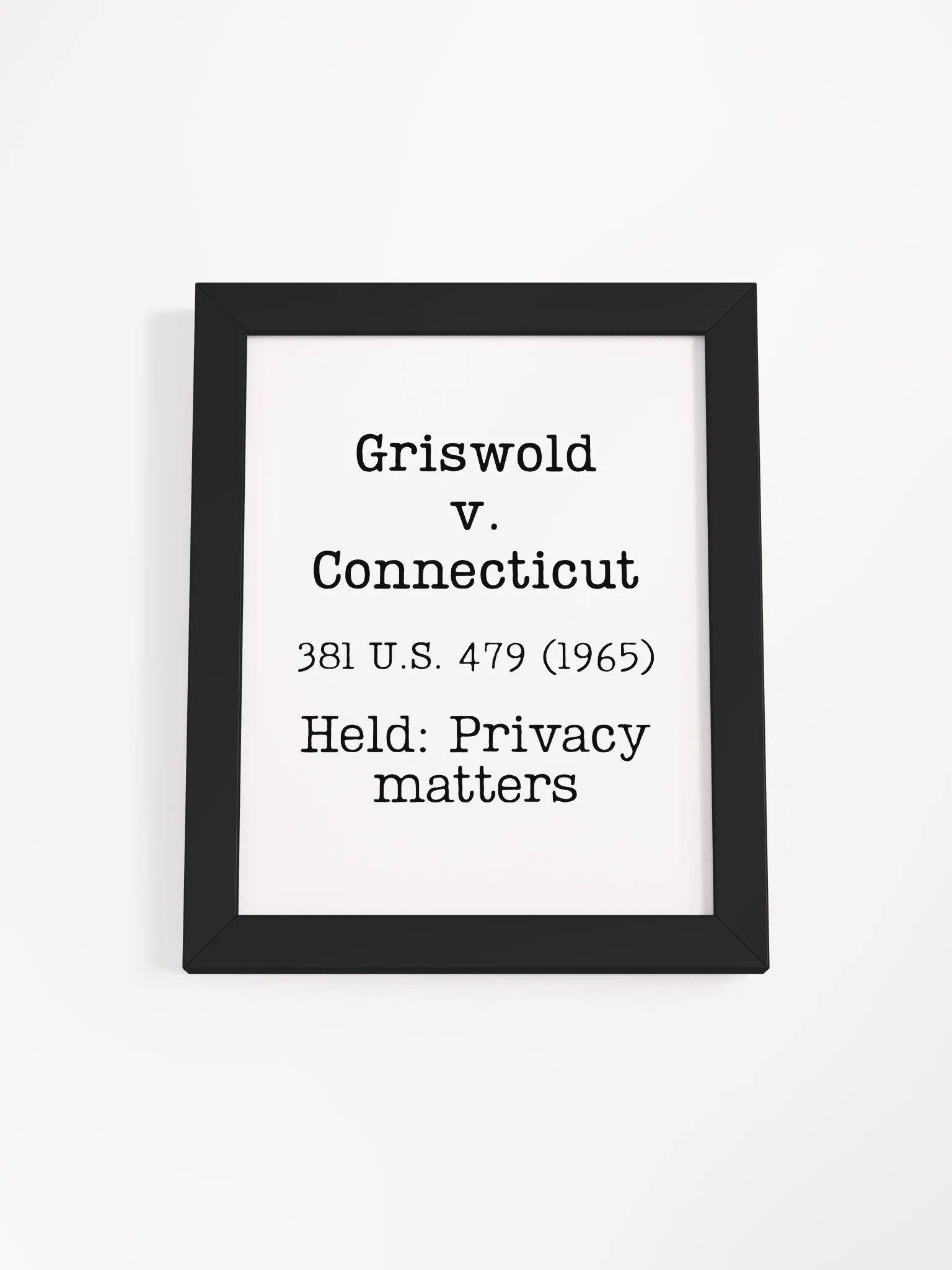 Griswold v. Connecticut "Privacy Matters" Framed Print product image (2)