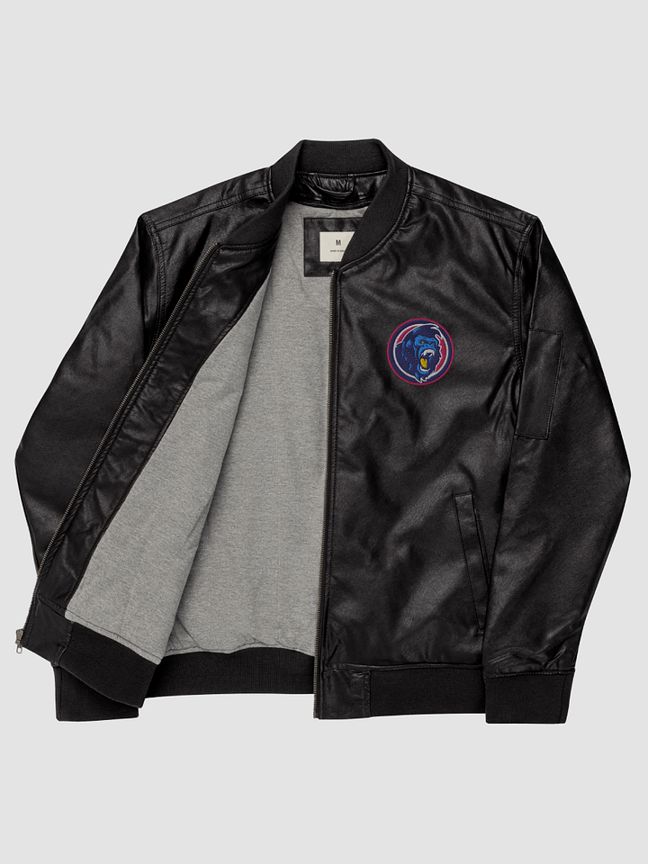 Gorillas Faux Leather Bomber Jacket product image (2)