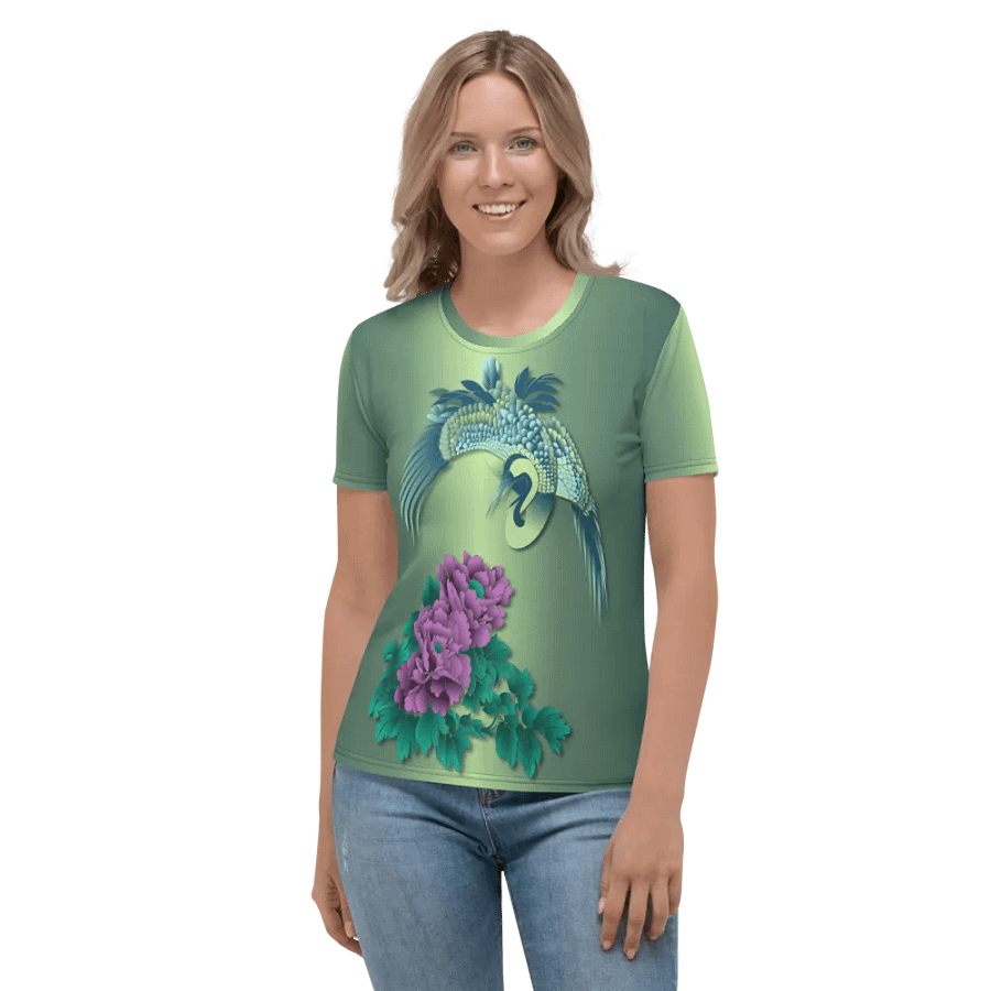 Japanese Crane All Over Print T-shirt product image (2)