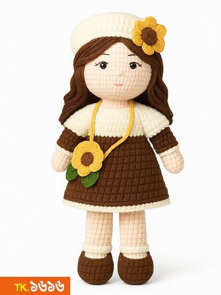 Crochet Doll with Sunflower Bag product image (1)