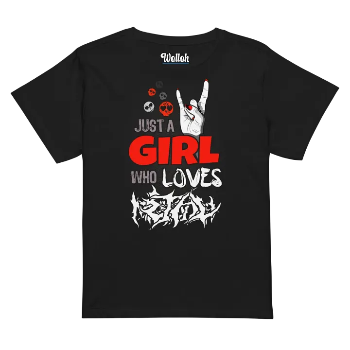 Just a Girl Who Loves Metal - Female Metalhead High Waisted T-Shirt product image (1)