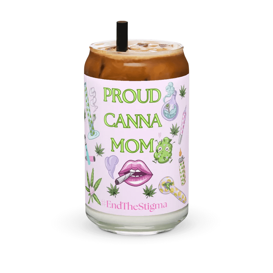 Proud Canna Mom Can-Shaped Glass product image (36)
