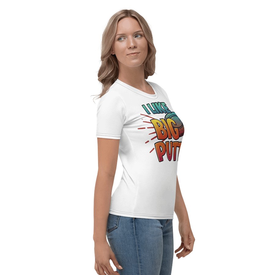 Fancy Lads Women's White T-shirt "I Like Big Putts" product image (5)