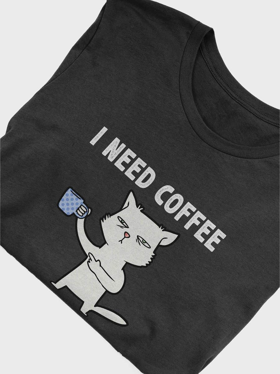 Funny Cat Coffee Lovers I Need Coffee Right Meow T-Shirt product image (5)