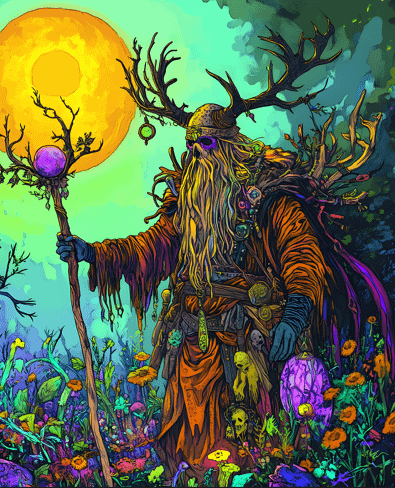 Whimsical Druid The Colorful Cult of Death product image (1)