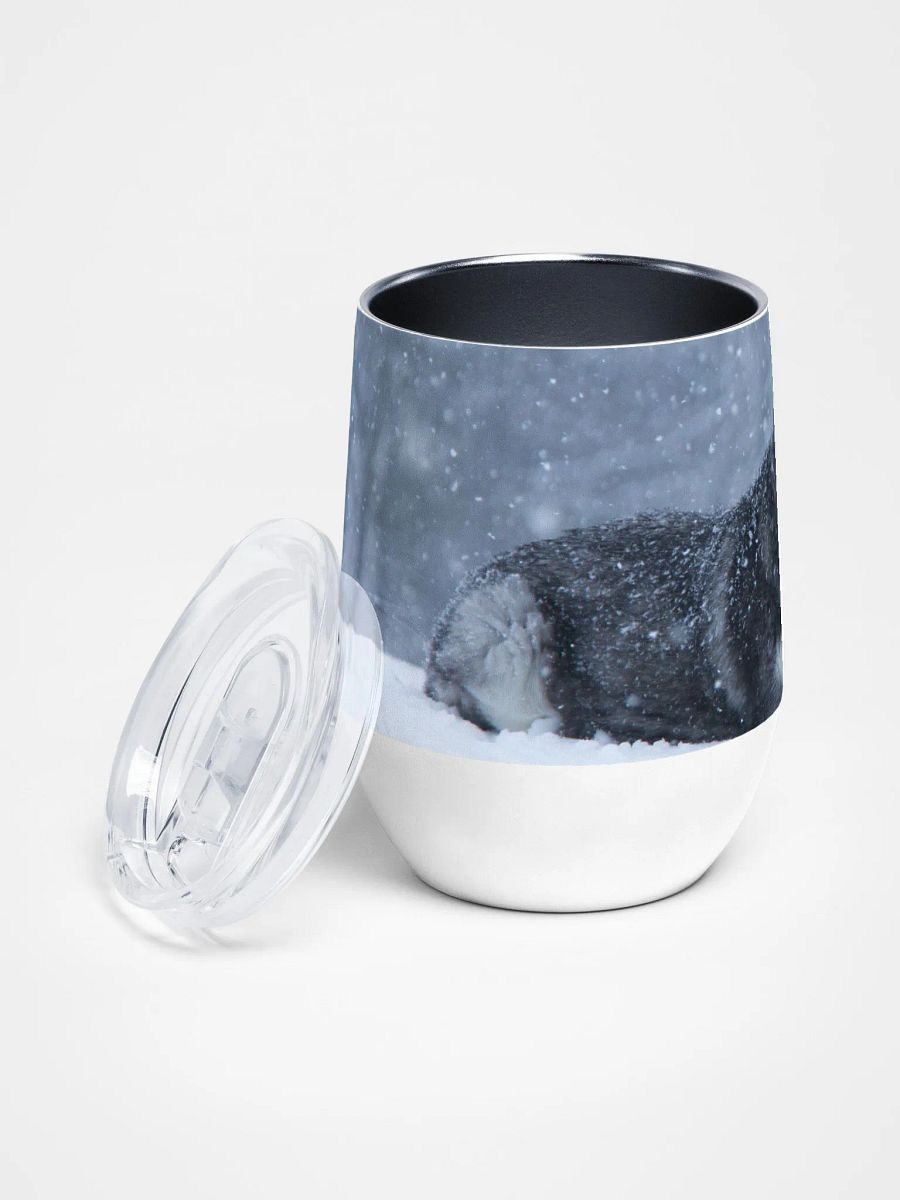 Blue Eye Siberian Husky in the Snow - Wine Tumbler product image (3)