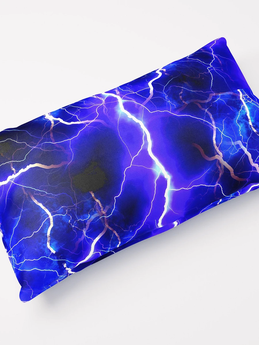 Blue Lightning Throw Pillow product image (12)
