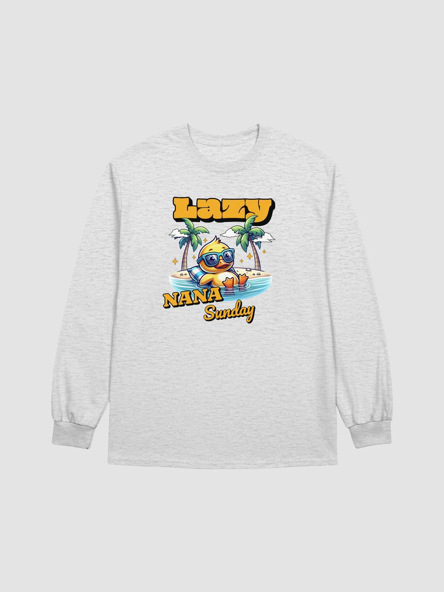 Lazy Nana Sunday Relaxing Duck Long Sleeve Tee product image (4)