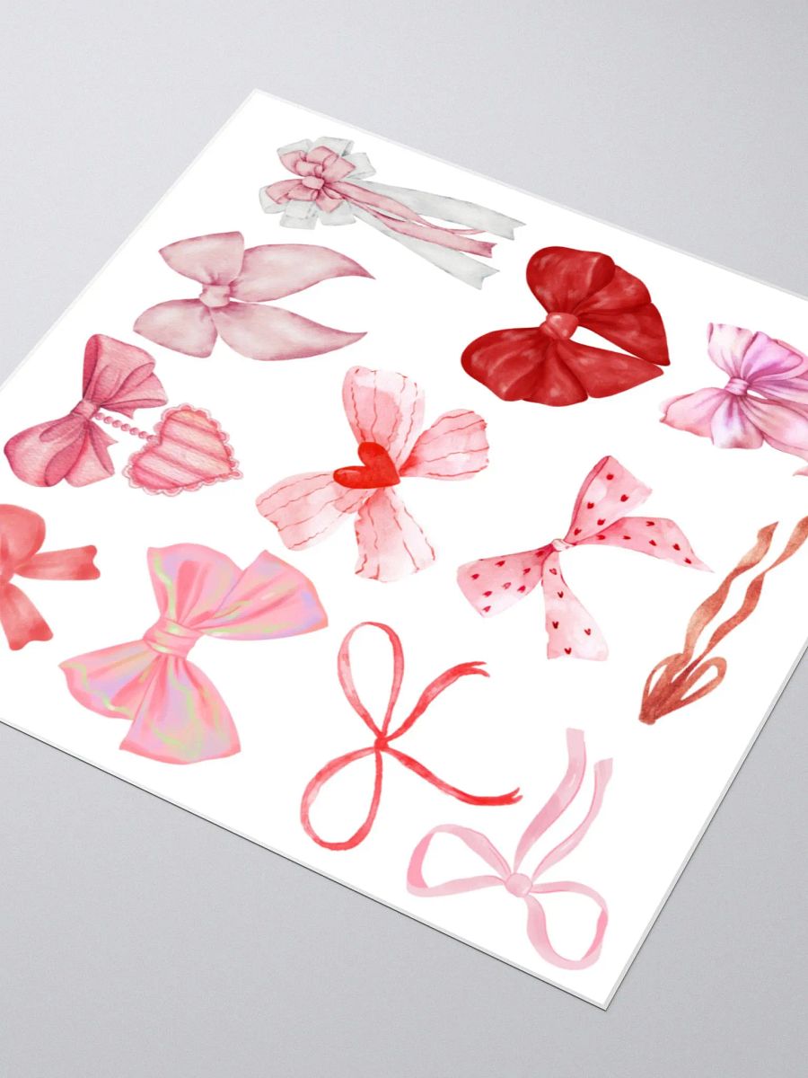 RED Bows Kiss Cut Stickers product image (8)