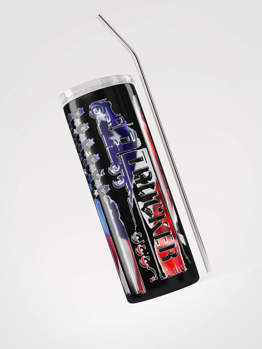 Patriotic Trucker Stainless Steel Tumbler product image (3)