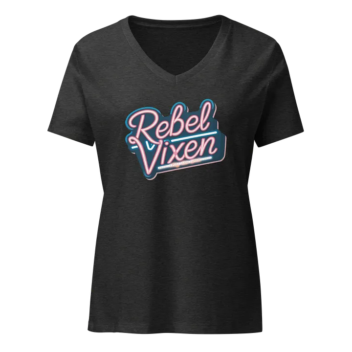 Rebel Vixen Neon V-neck Women's Tee product image (3)