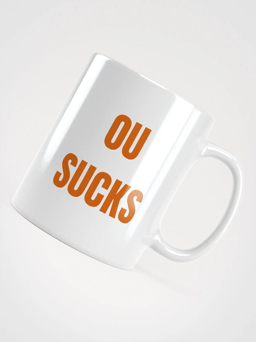 OU SUCKS Red River Rivalry Glossy White Mug product image (4)