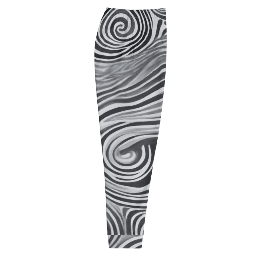 Funky Black and White Noir Liquid Tie-Dye Men's Joggers product image (10)