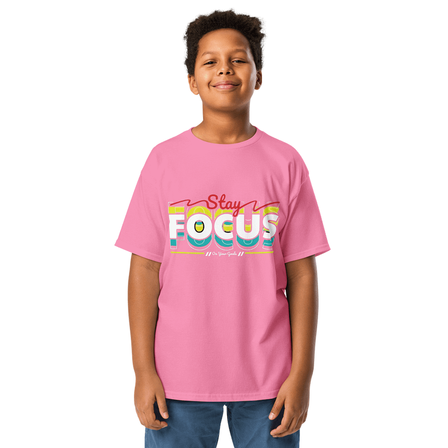 Kids Shirt Stay Focus Bold Slogan product image (1)