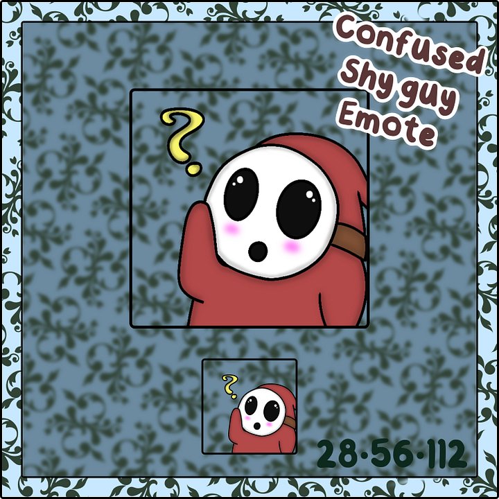 Confused shy guy emote product image (1)