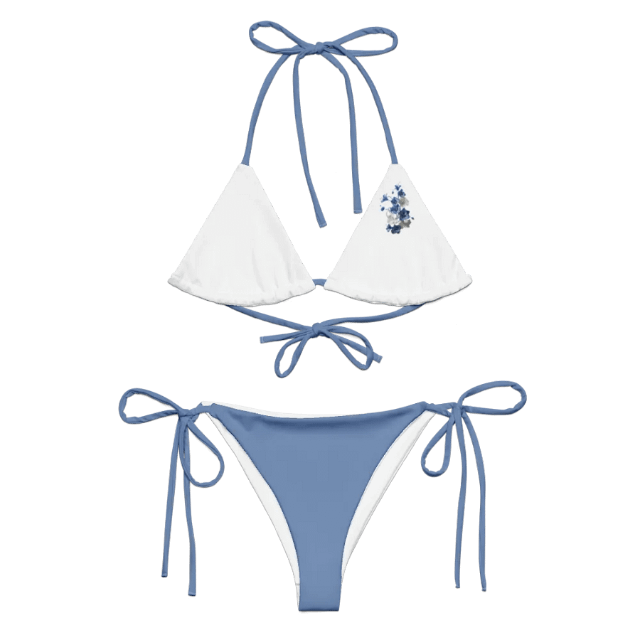 Low Rise Cheeky String Bikini, Light Blue Bottoms product image (5)