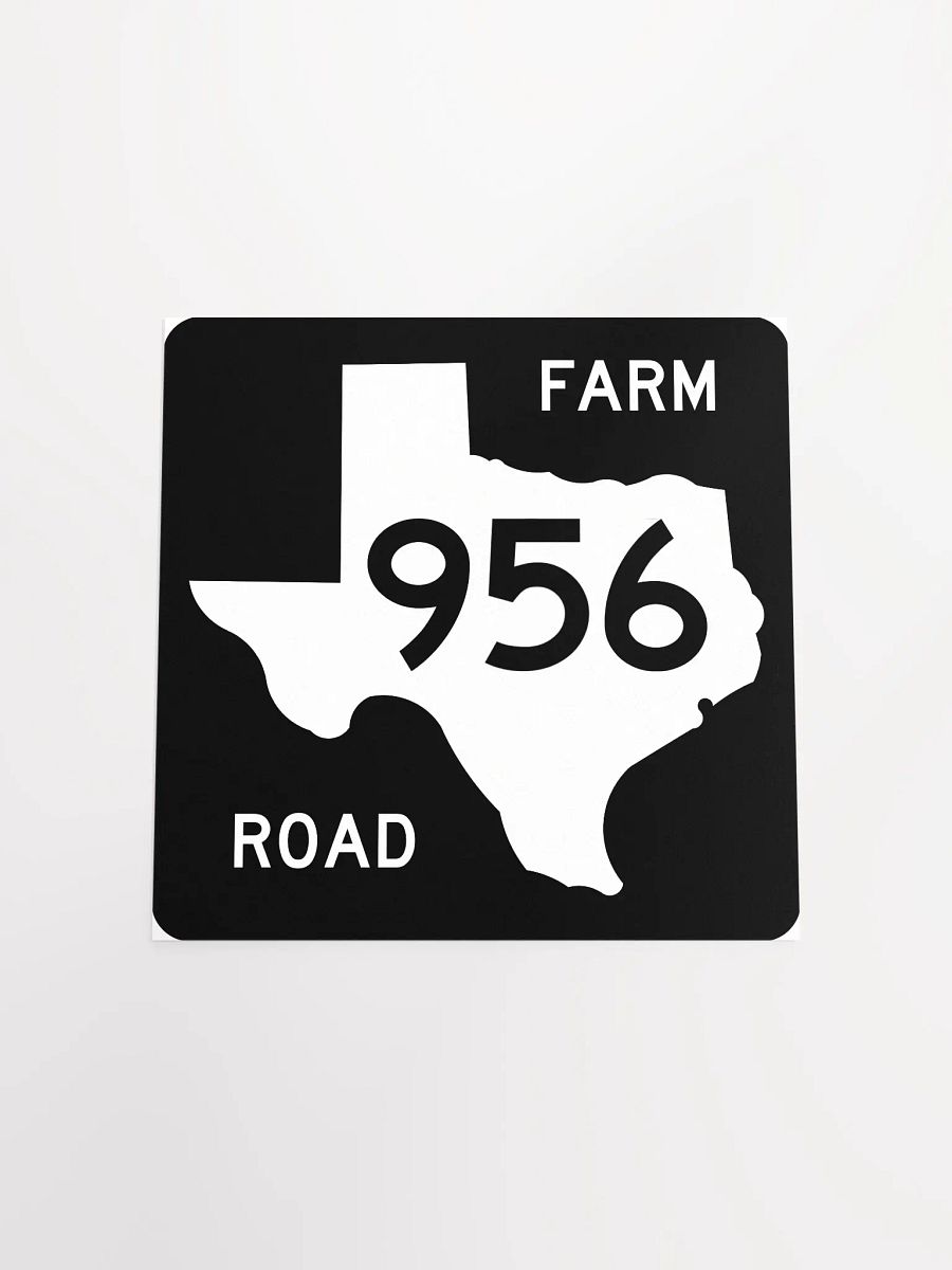 Texas Farm Road Sign FM 956 Poster product image (11)